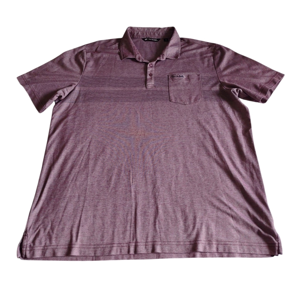 Travis Mathew XXL Purple Pima Cotton Blend Short Sleeve Polo Shirt
